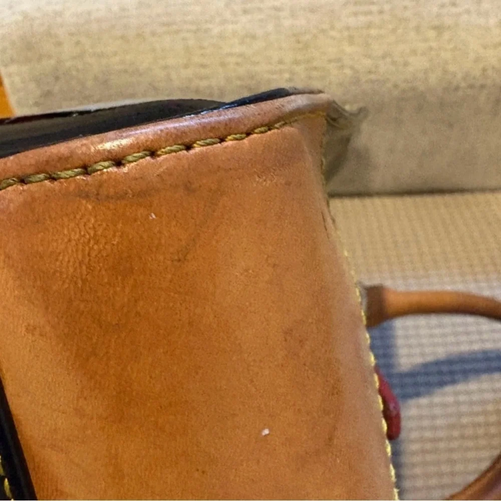 Dooney & Bourke All Leather - Black Patent and Tan